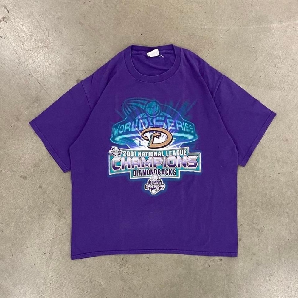Vintage Arizona Diamondbacks 01 National League Champions MLB Baseball Shirt XL